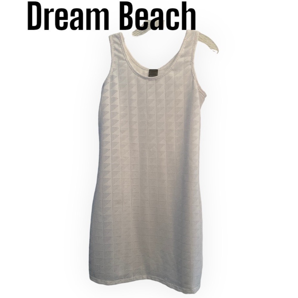 Dream Beach White Mesh Swim Cover Up M